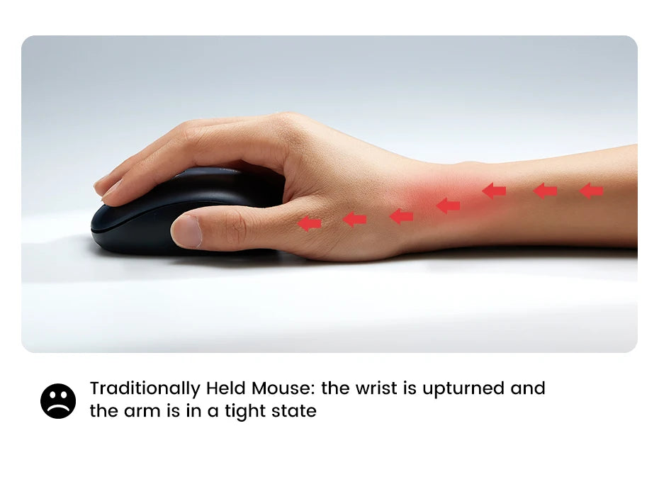 Vertical Mouse Wireless Bluetooth  6 Mute Buttons for MacBook Tablet Laptops Computer PC