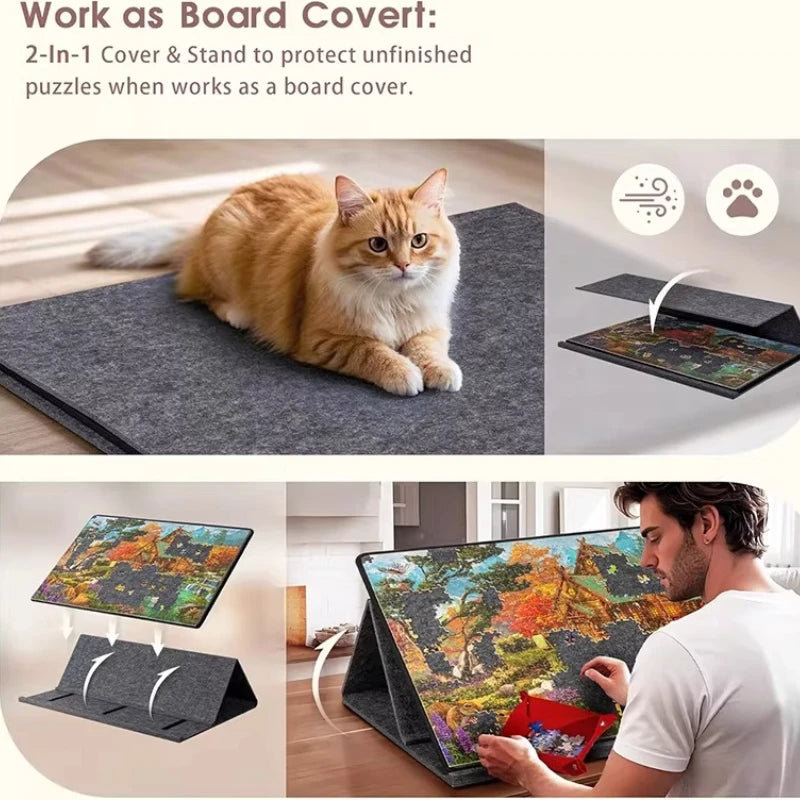 1000-1500pcs Puzzle Board with 6 Sliding Drawers