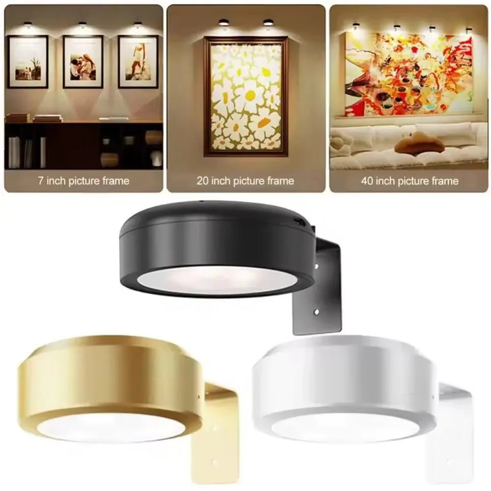 3 Color Wireless Wall Light Dimmable Led Spotlight Battery Powered Lamp Home Wall Lamp Led Lights