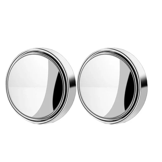 2Pcs Round Frame Convex Blind Spot Mirror Safety Driving