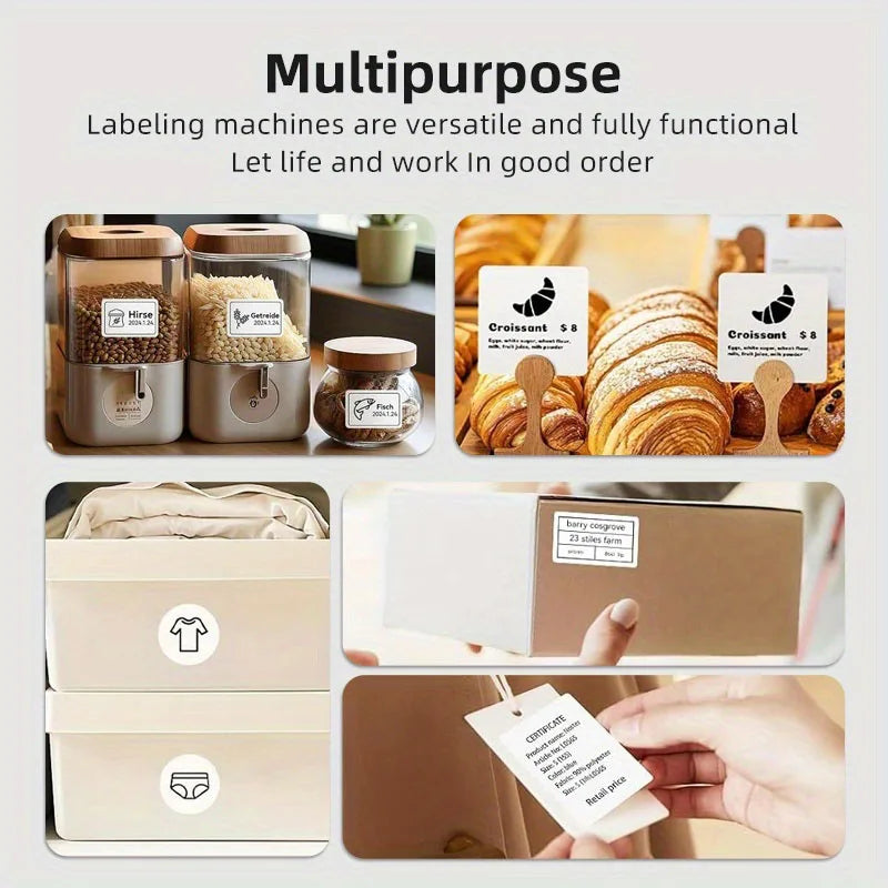 Mini Thermal Label Printer Self adhesive Paper & Inkless
