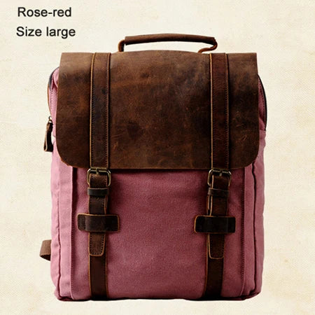 Vintage Canvas Leather Men's & Women's Backpack