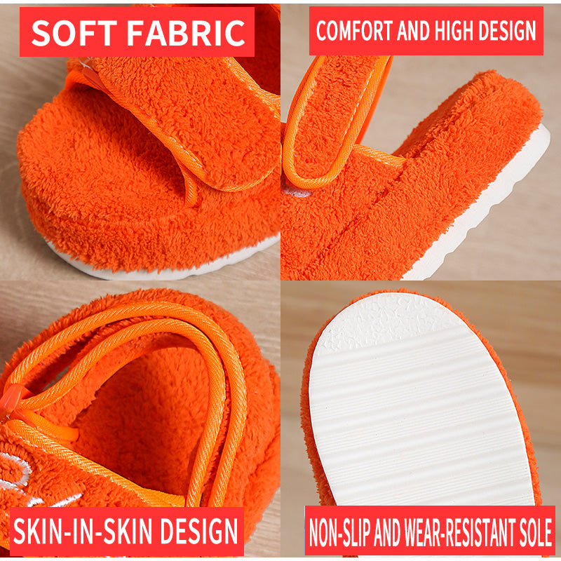 Thick Sole Slide Sandals for Women, Soft Plush Platform Slides