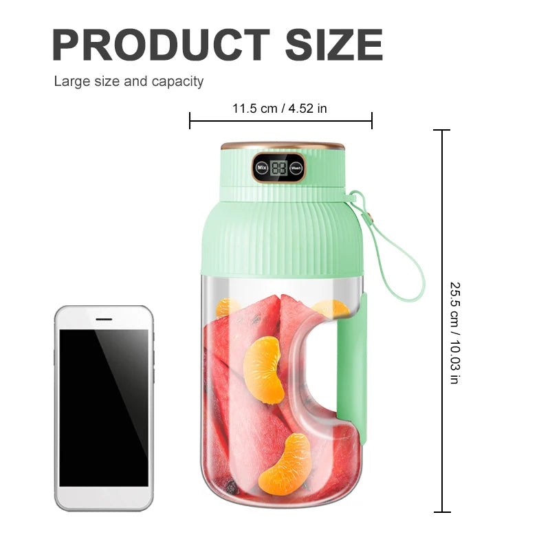 Portable Juicer Blender Fruit Juicer 1000ML USB Charging