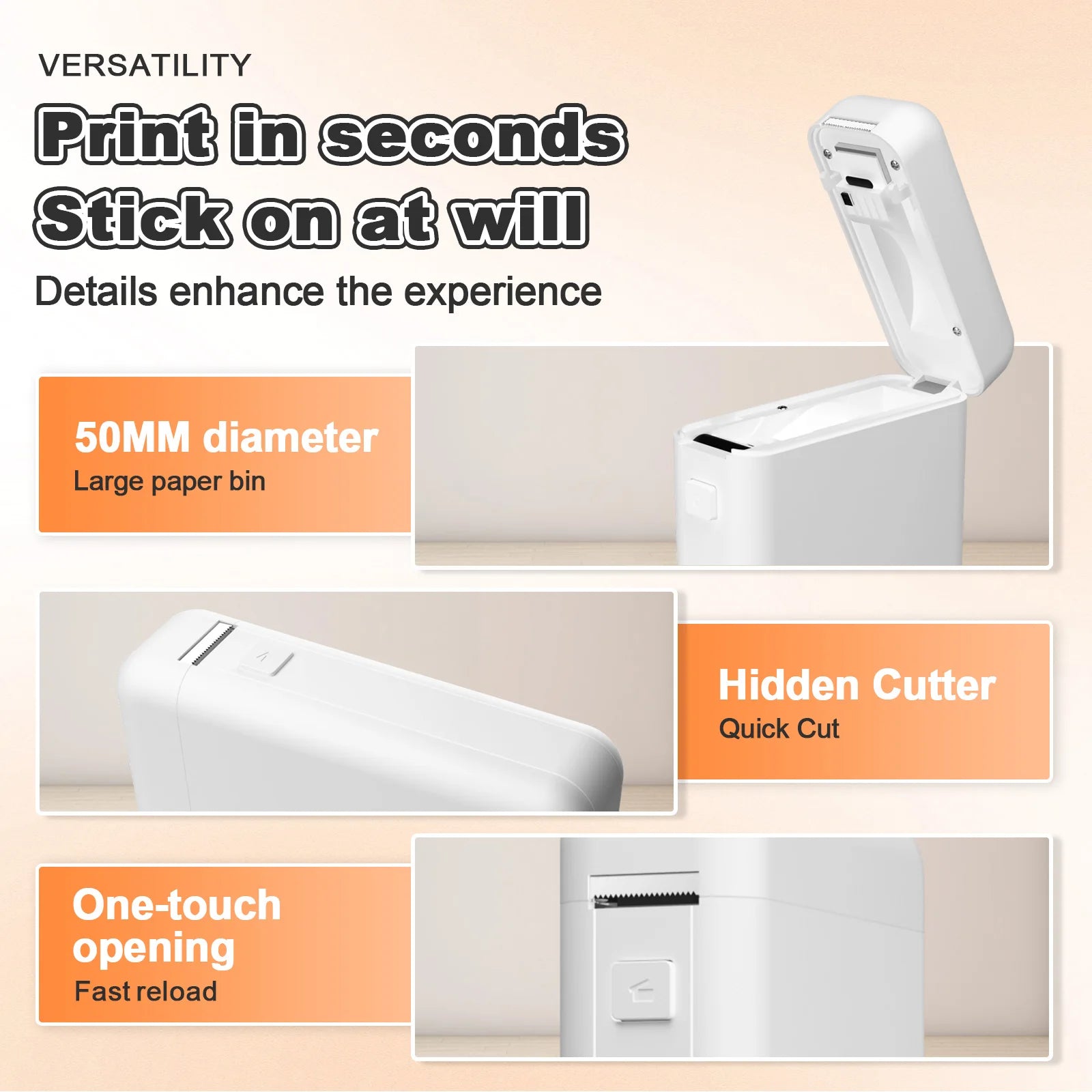 Mini Portable Thermal Label Maker Wireless Bluetooth Stickers Handheld Labeling Machine