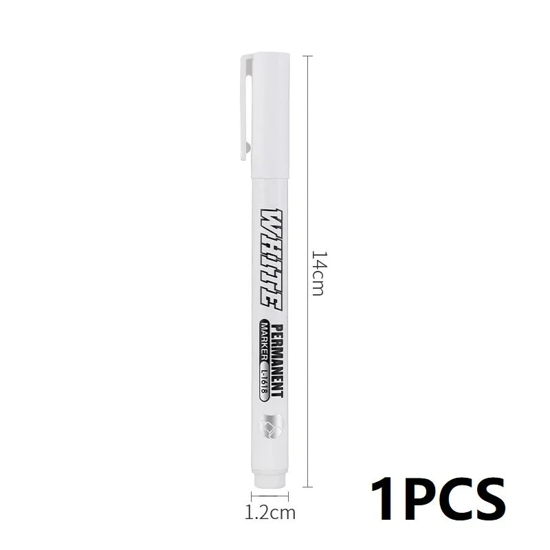 1/2/3PCS Waterproof Metal Marker Permanent White Paint