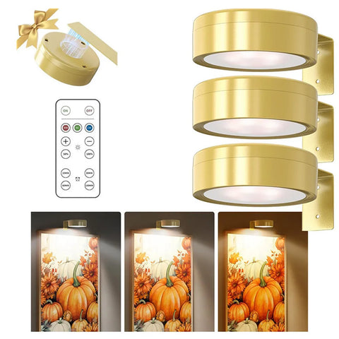 3 Color Wireless Wall Light Dimmable Led Spotlight Battery Powered Lamp Home Wall Lamp Led Lights