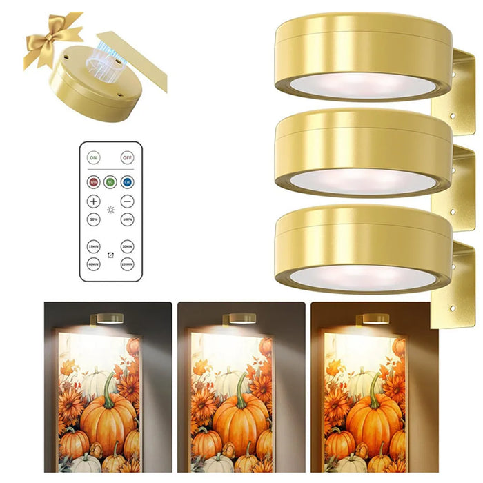 3 Color Wireless Wall Light Dimmable Led Spotlight Battery Powered Lamp Home Wall Lamp Led Lights
