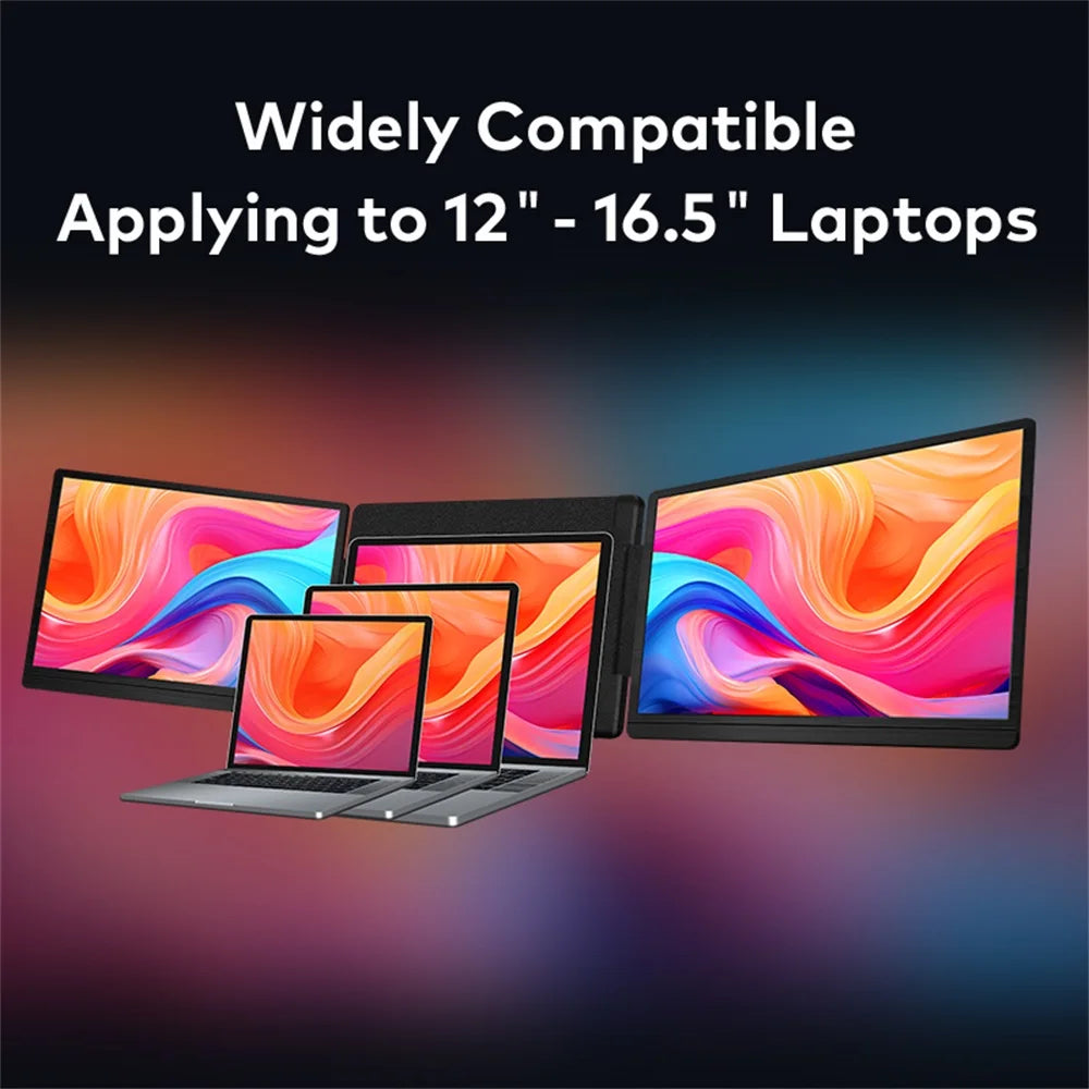 14 to 16 Inch Dual Screen Extender Display FHD IPS Triple Expandable Monitors