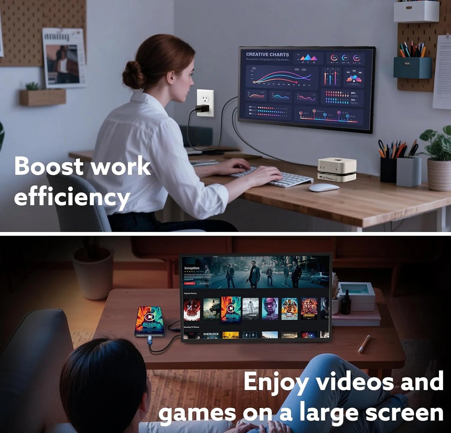 23.8 Inch 120Hz Large Portable Touchscreen Monitor