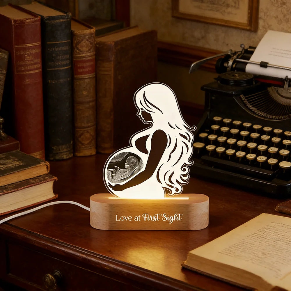 Acrylic Night Light Personalized Ultrasound Picture Mothers Day Gift For Pregnant Mom Expectant Parents Bedroom decor