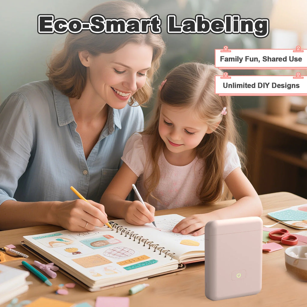 Mini Portable Thermal Label Maker Wireless Bluetooth Stickers Handheld Labeling Machine