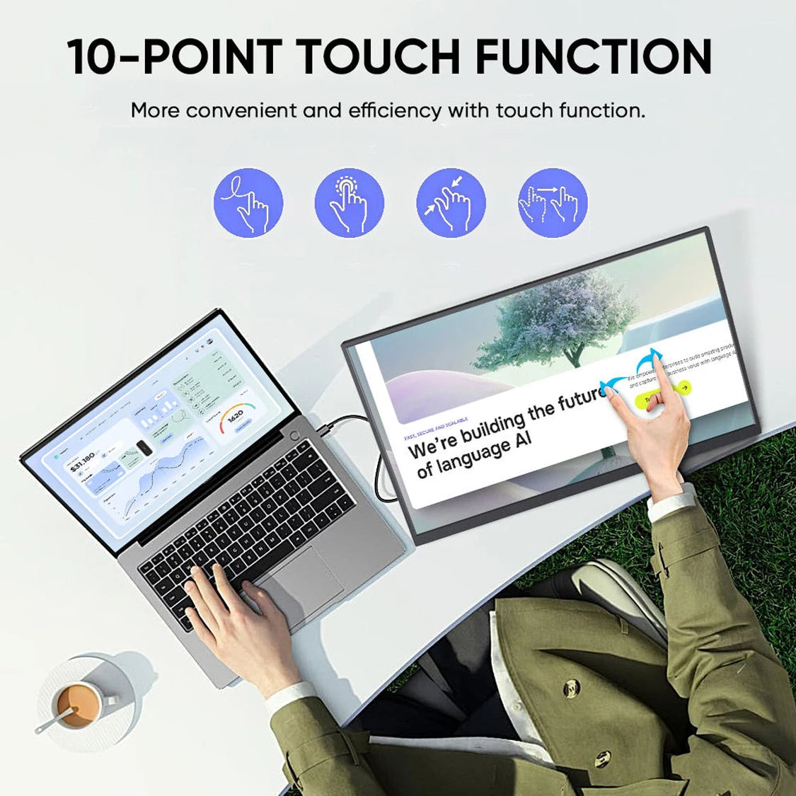23.8 Inch 120Hz Large Portable Touchscreen Monitor