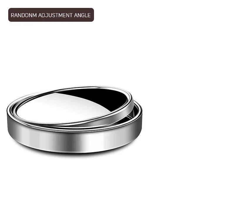 2Pcs Round Frame Convex Blind Spot Mirror Safety Driving