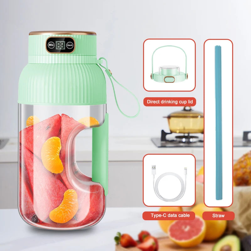 Portable Juicer Blender Fruit Juicer 1000ML USB Charging
