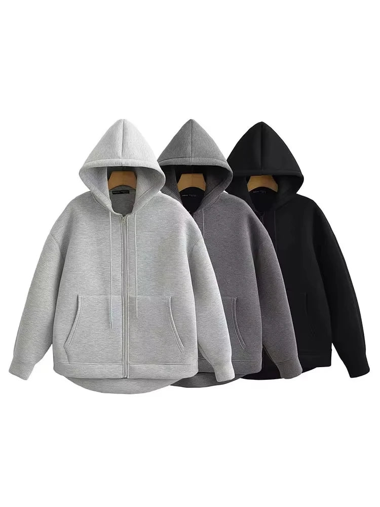 Women's Street Zipper Hoodi Oversized
