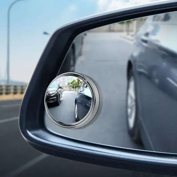 2Pcs Round Frame Convex Blind Spot Mirror Safety Driving