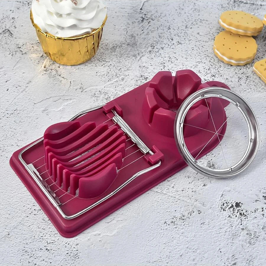 Multifunctional egg cutter 2 in 1 stainless steel wire