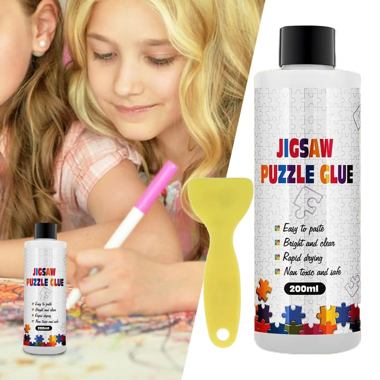 Puzzle glue special transparent glue for Quick Drying Clear Sealer With Applicator For Jigsaw Photo
