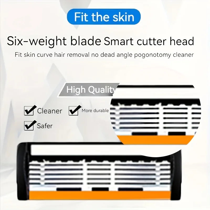 6 layer men's stainless steel Razor blade