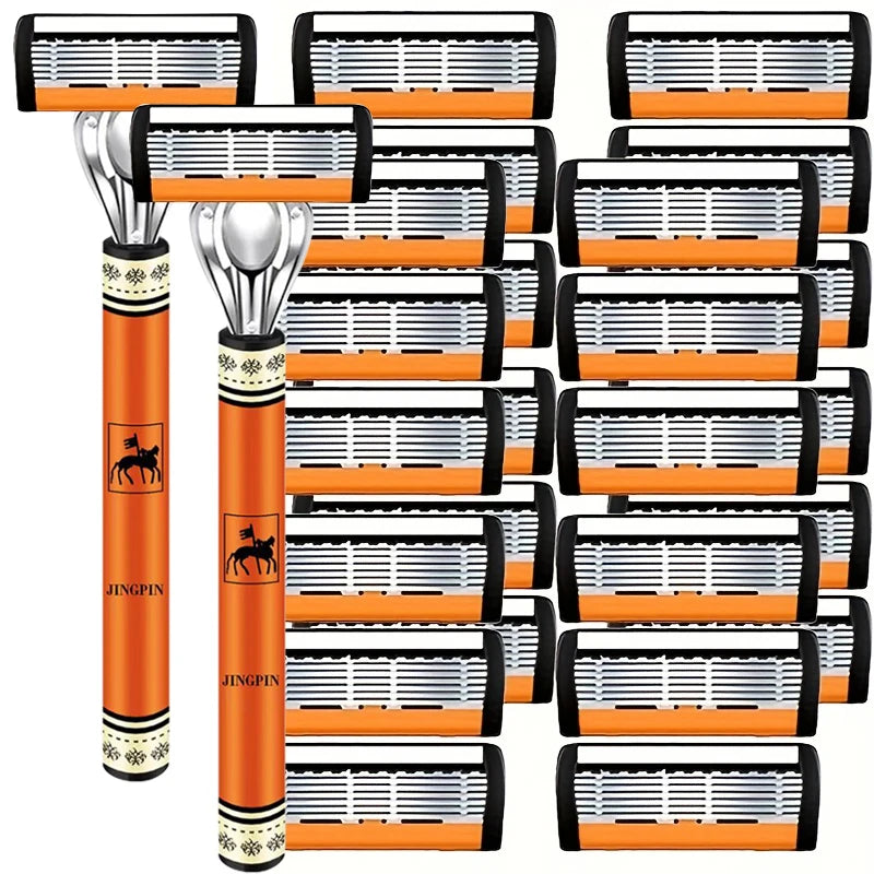 6 layer men's stainless steel Razor blade