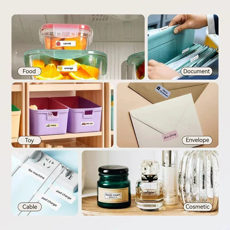 Portable Mini Printer Thermal Adhesive Sticker Label Printer Inkless Label Maker For Mobile Label