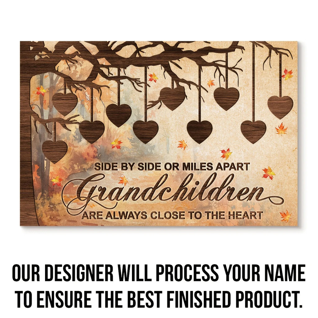 Personalized Family Tree Canvas Painting Custom Family Member Name Canvas Wall Art