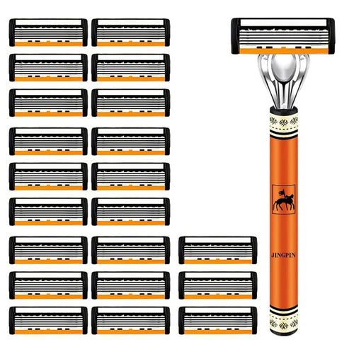6 layer men's stainless steel Razor blade