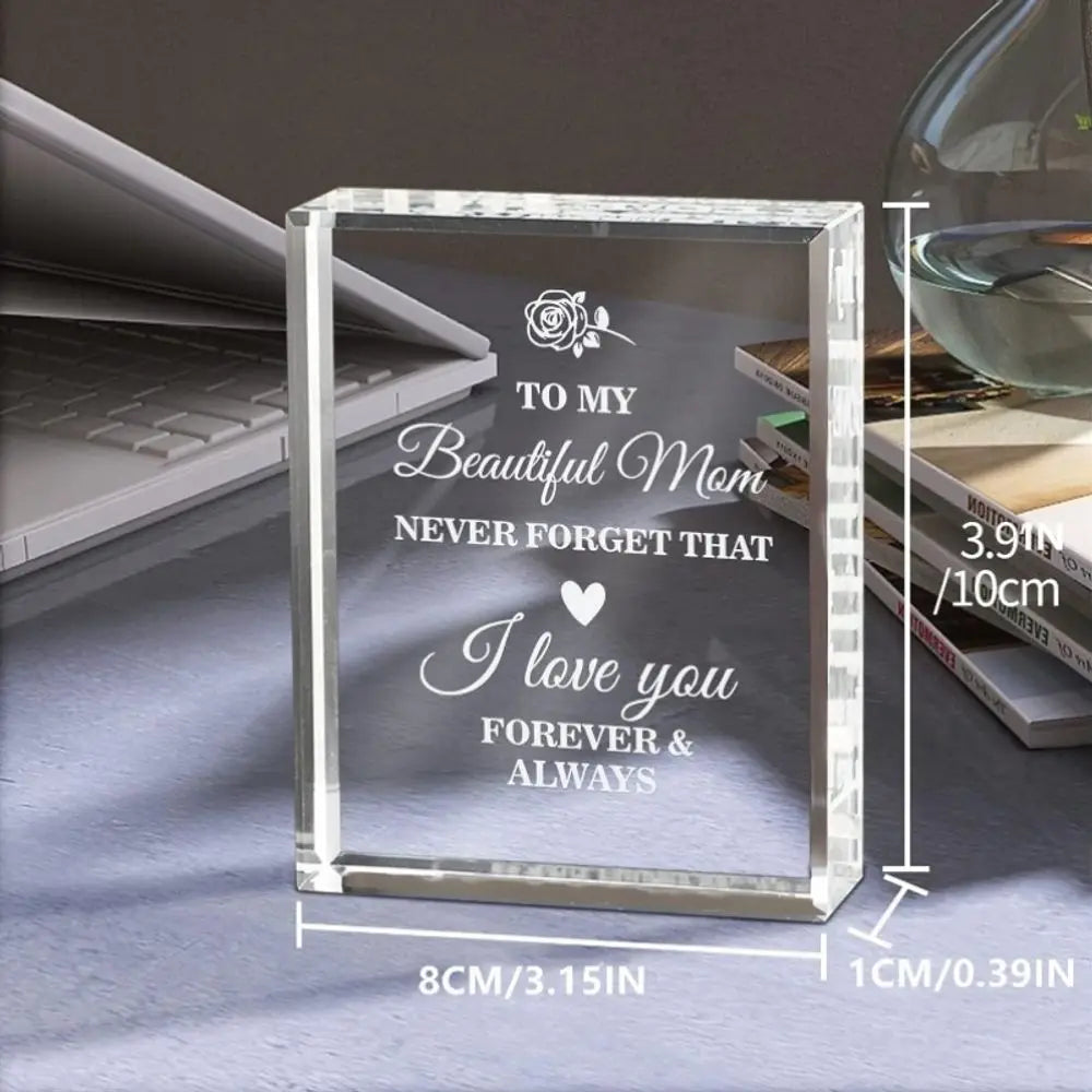 Personalized Crystal Mom Keepsake