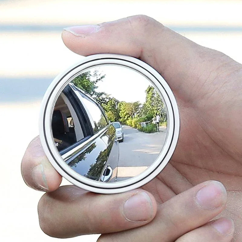 2Pcs Round Frame Convex Blind Spot Mirror Safety Driving