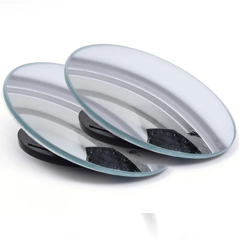 2Pcs Round Frame Convex Blind Spot Mirror Safety Driving