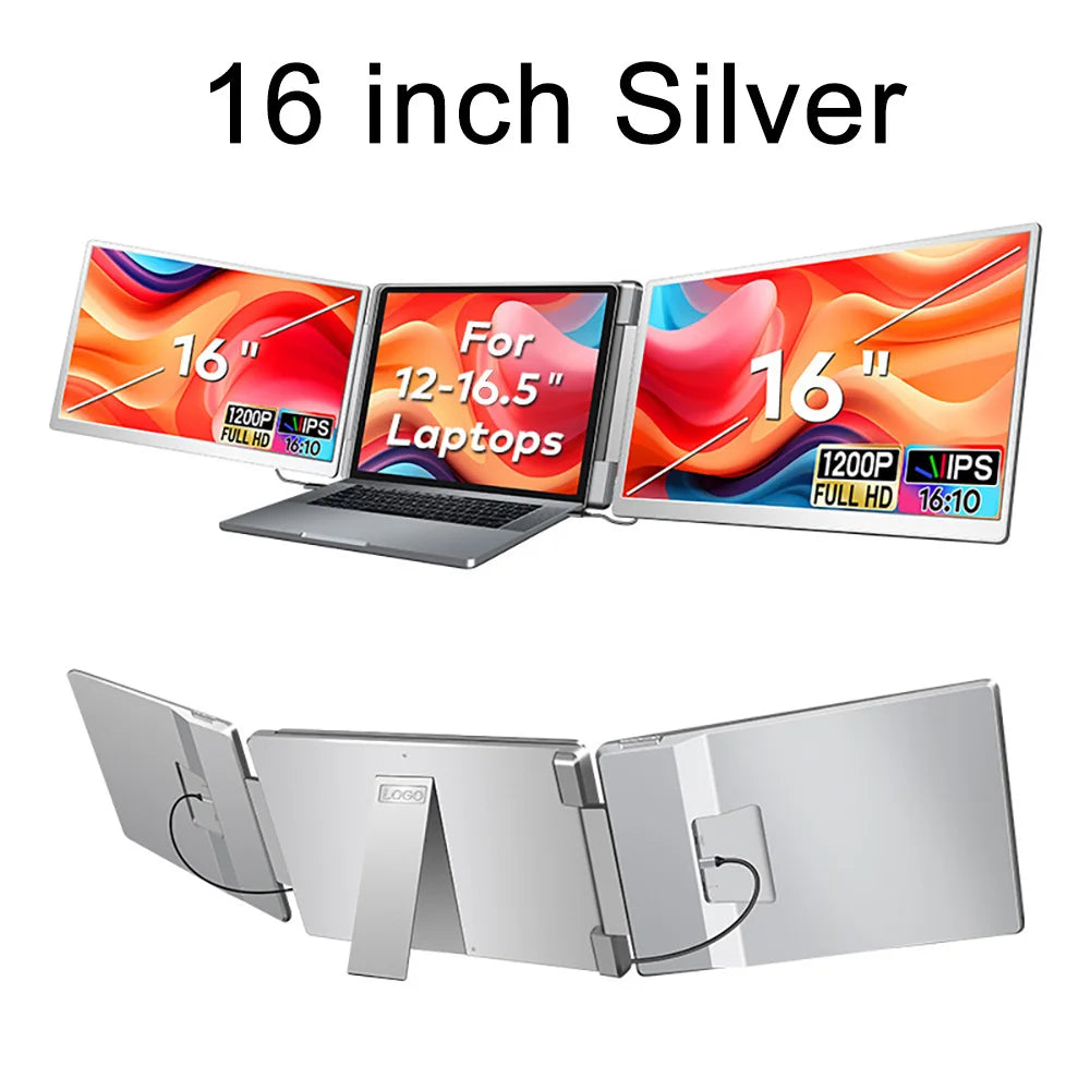 Portable LCD FHD IPS Gaming Backlit External Monitor Triple Screen Extender