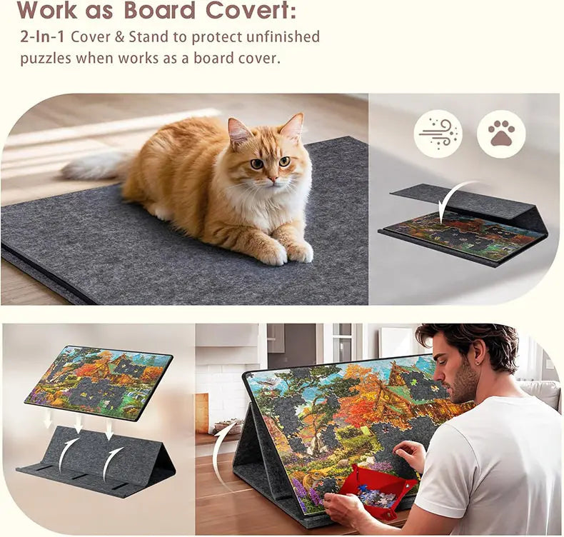 1000-1500pcs Puzzle Board with 6 Sliding Drawers