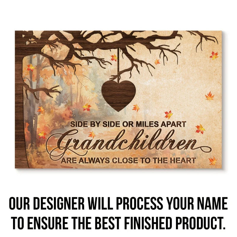 Personalized Family Tree Canvas Painting Custom Family Member Name Canvas Wall Art