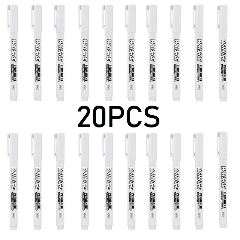 1/2/3PCS Waterproof Metal Marker Permanent White Paint
