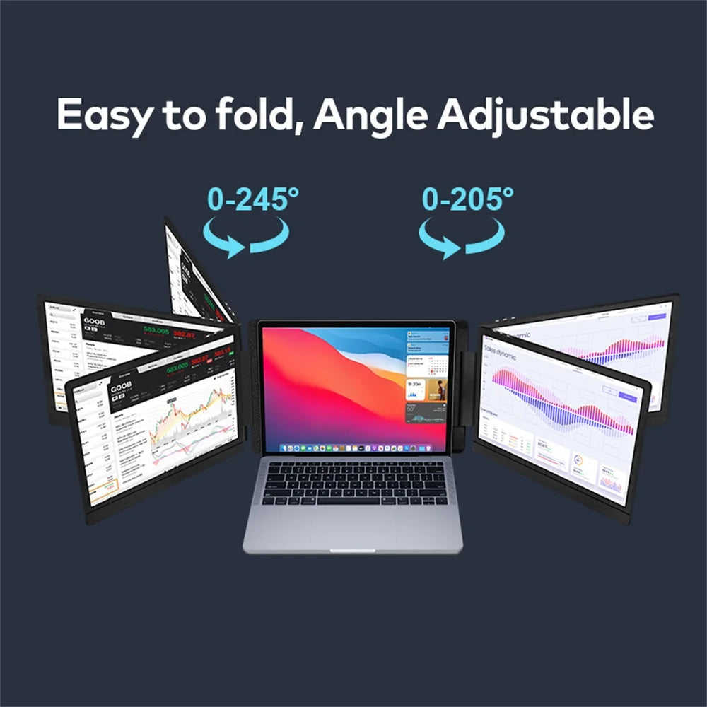 14 to 16 Inch Dual Screen Extender Display FHD IPS Triple Expandable Monitors