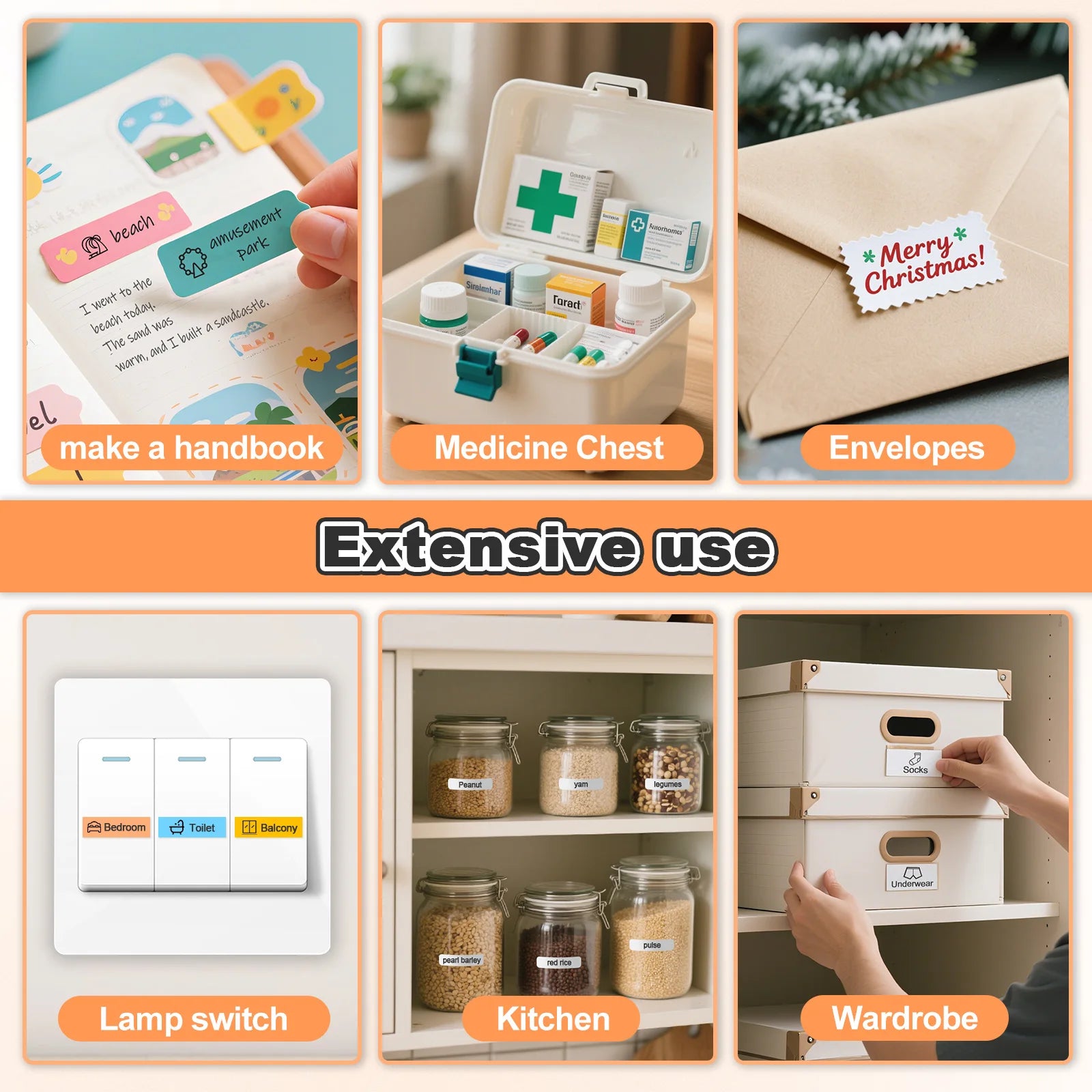 Mini Portable Thermal Label Maker Wireless Bluetooth Stickers Handheld Labeling Machine