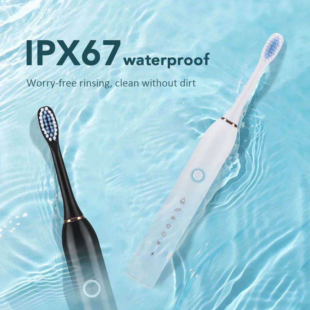 Six Modes Electric Ultrasonic Toothbrush Soft