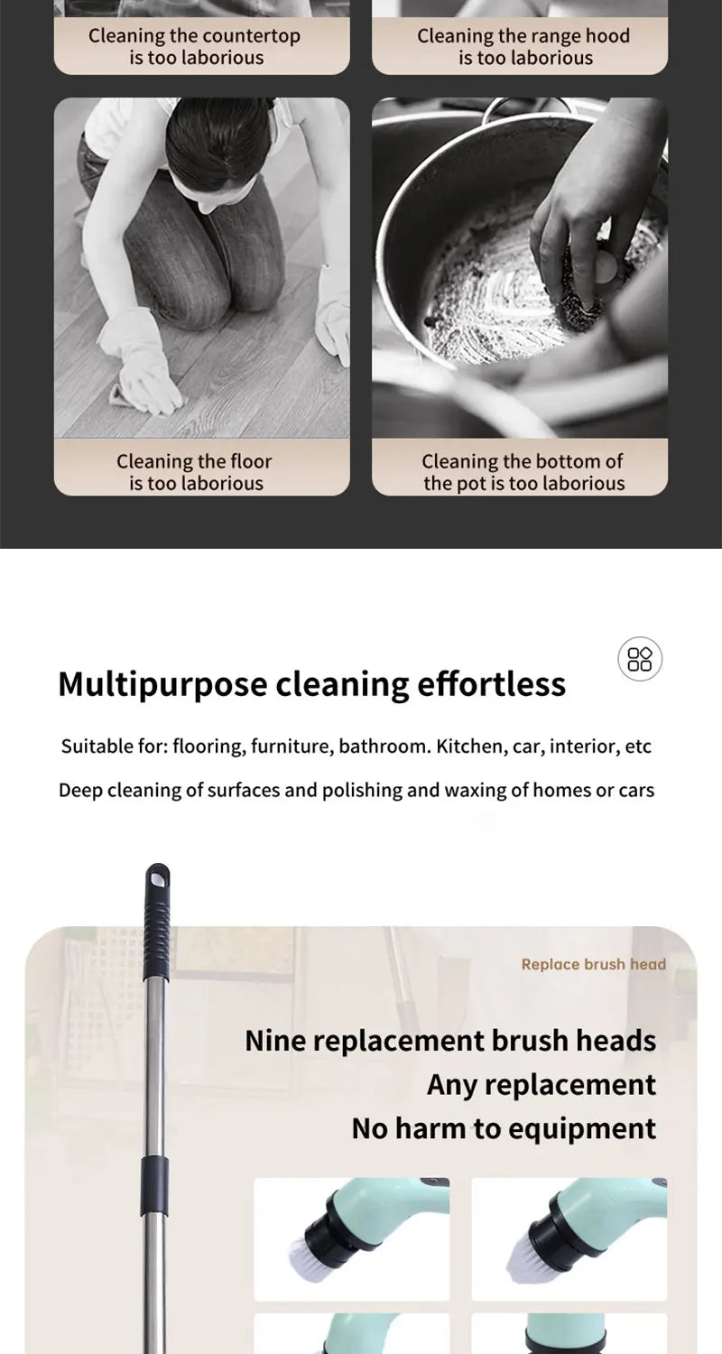 9 in 1 Electric Cleaning Brush