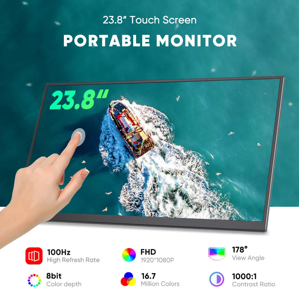 23.8 Inch 120Hz Large Portable Touchscreen Monitor