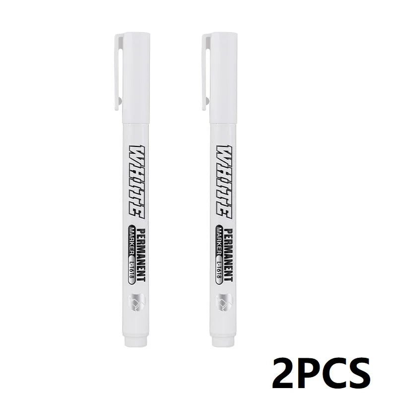 1/2/3PCS Waterproof Metal Marker Permanent White Paint