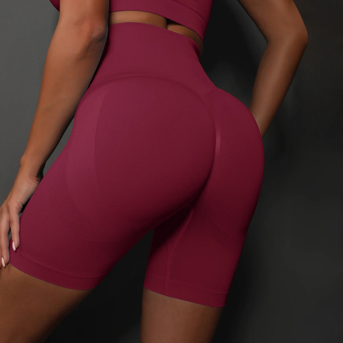  Yoga Shorts Women Seamless High Waist Push Up Fitness Cycling