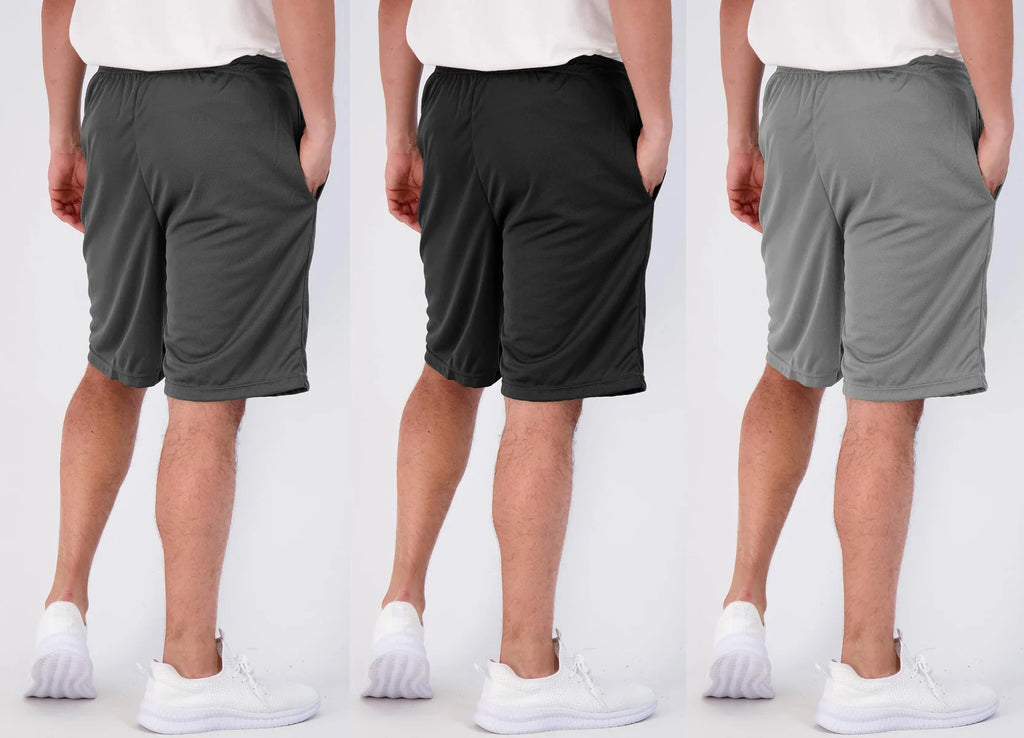 5 Pack Men's Athletic Shorts with pockets 
