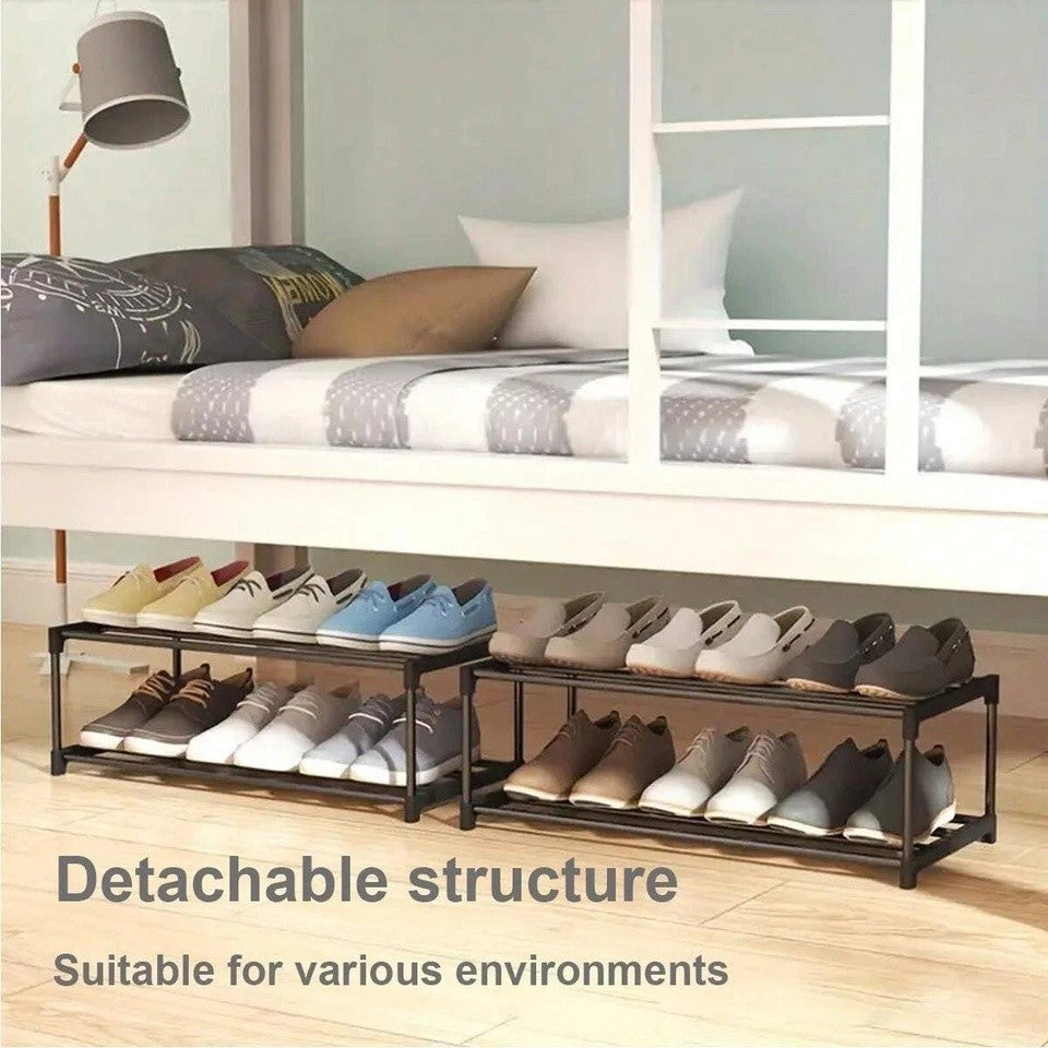 5 Layer Shoe Rack Black Shoe Storage Stand Simple Home Office Shoe Storage DIY