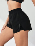 2026 New Style Faux Two Piece Anti Exposure Yoga Shorts