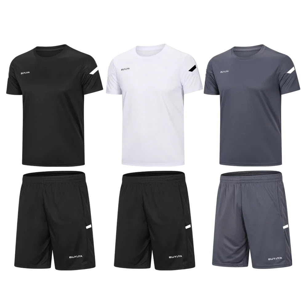 3Pack Men's  Workout Set Gym Shirt Set S-3XL