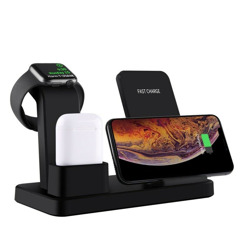 3 in 1 Wireless Charging Station for iPhone Apple Watch AirPods