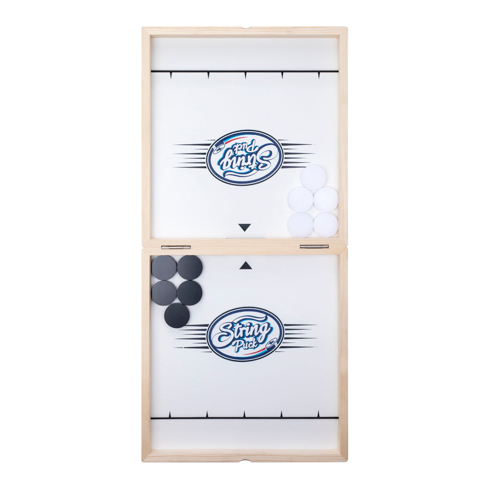 Wooden Sling Puck Tabletop Hockey Game Fast Family Board Game