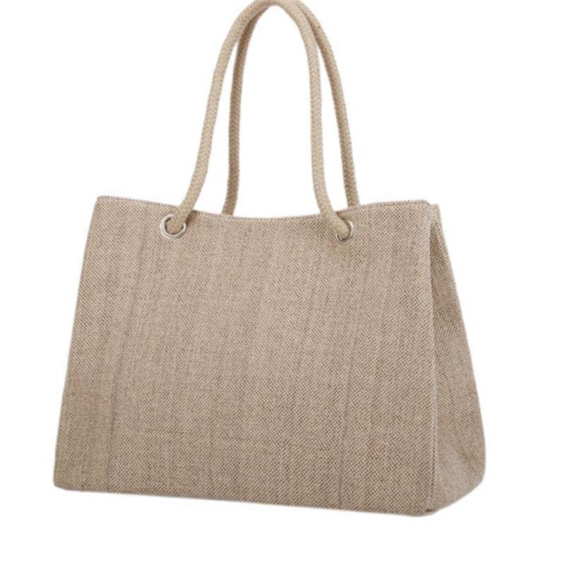 Solid Woven Collapsible Handbag