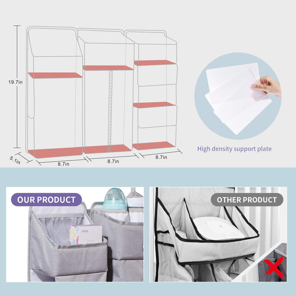 Hanging Diaper Caddy Organizer with Dividers